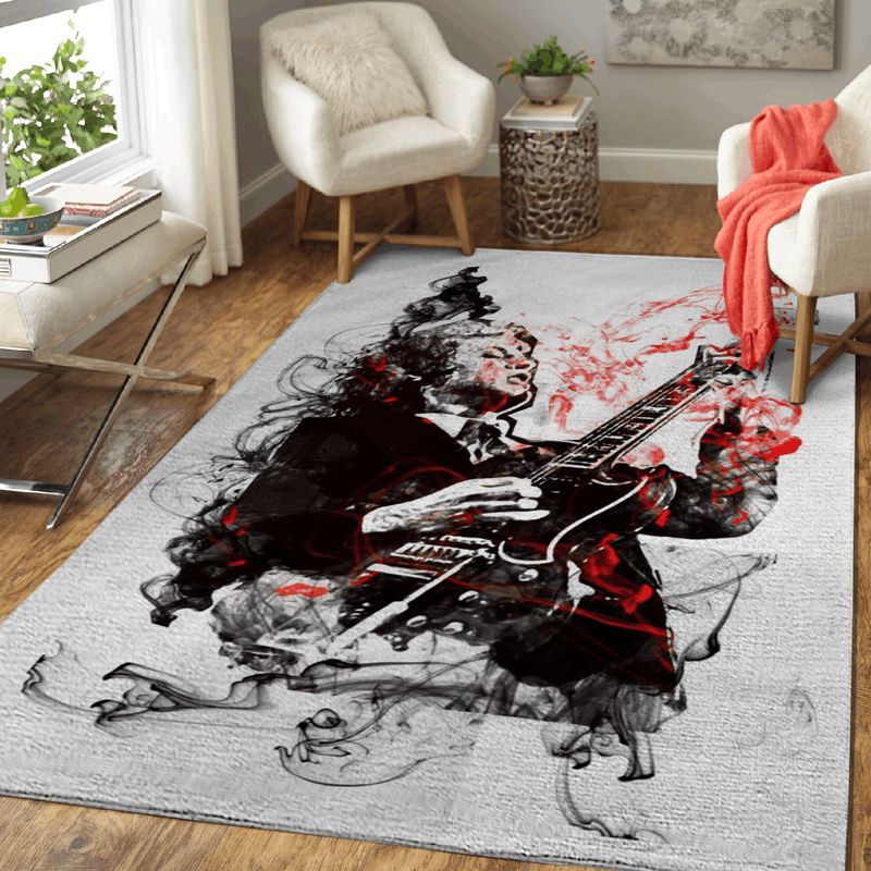 Angus Young Ac Dc Australian Rock Band Pop Art Carpet Area Rug