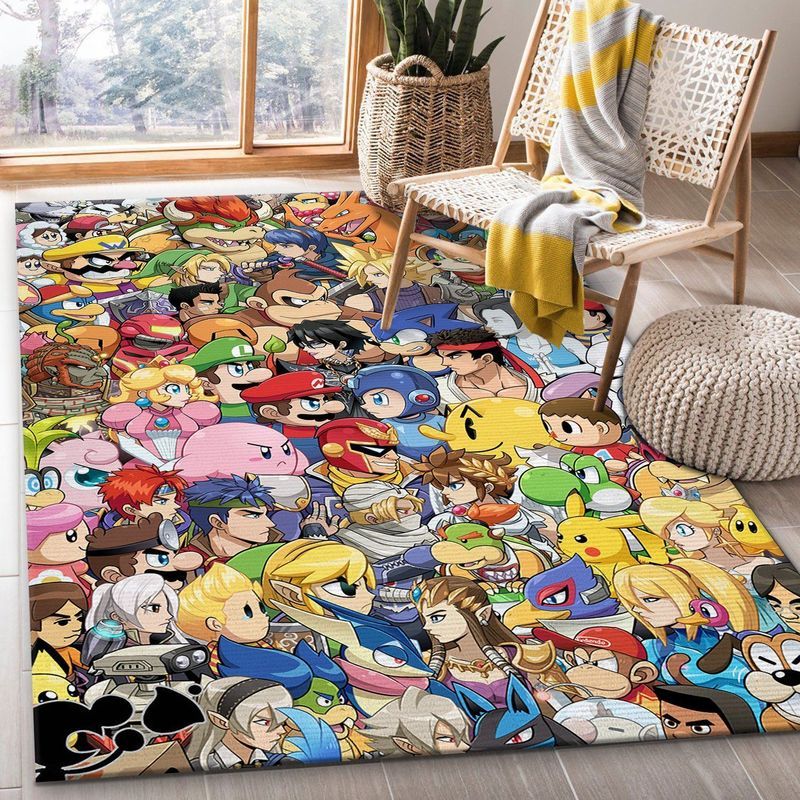 Super Mario Anime Carpet Area Rug