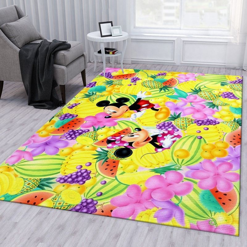 Cartoons Company Disney Fruits Mickey Carpet Area Rug