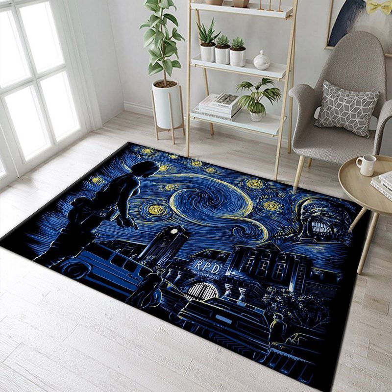 Van Gogh Starry Night Resident Evil Carpet Area Rug