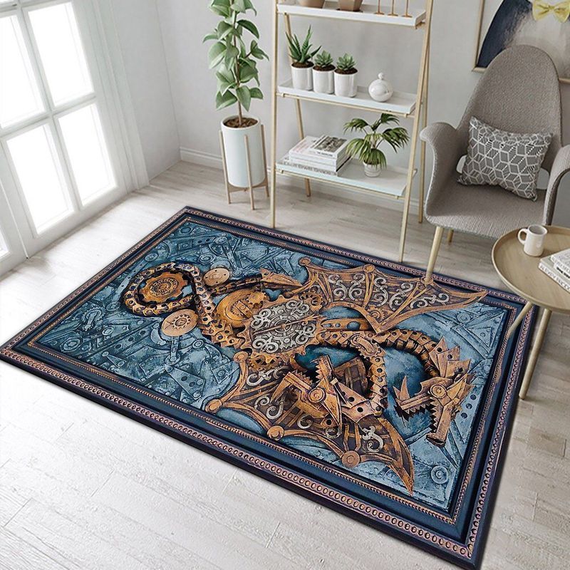 Steampunk Dragon Carpet Area Rug