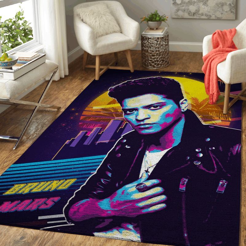 Bruno Mars Singer And Songwriter Pop Art 2 Carpet Area Rug
