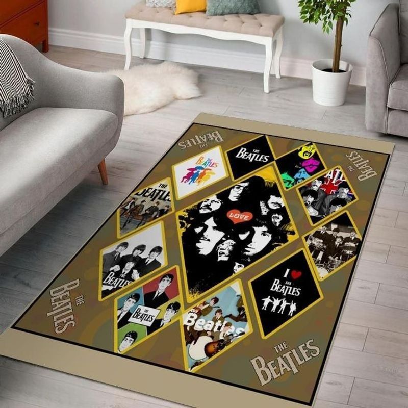 The Beatles Band Members Painting Carpet Area Rug