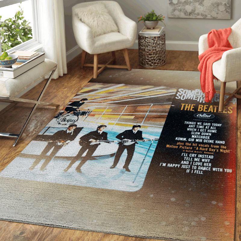The Beatles Band Iconic Liverpool Band The Beatles Something New Carpet Area Rug