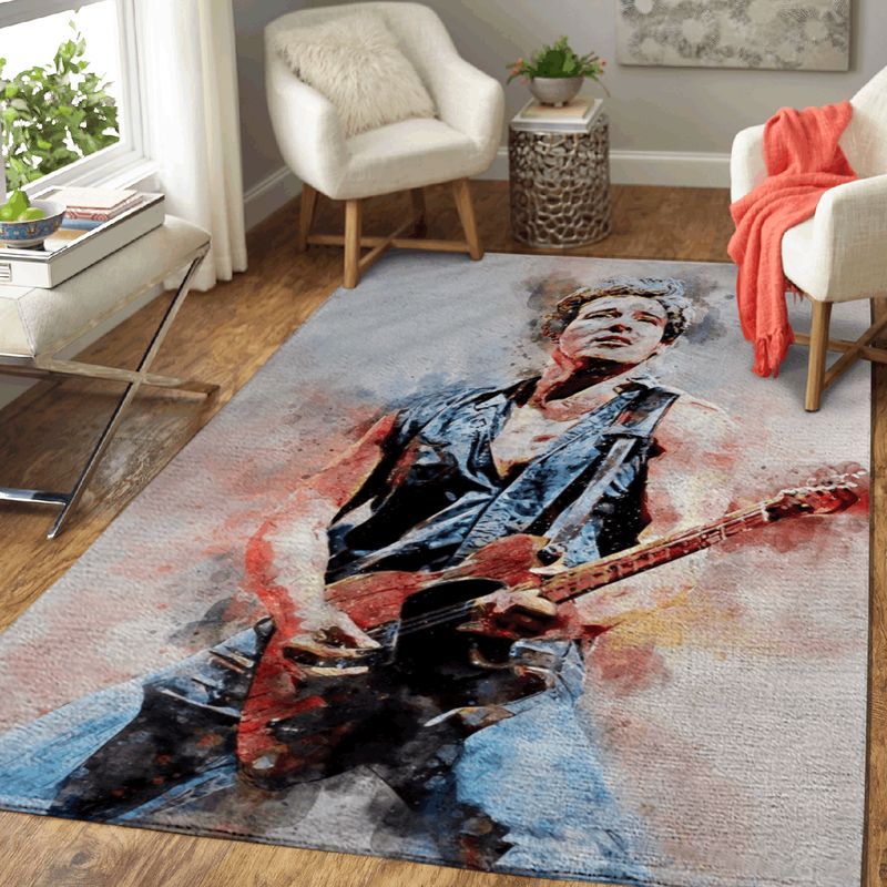 Bruce Springsteen The Boss American Singer Pop Art II Carpet Area Rug