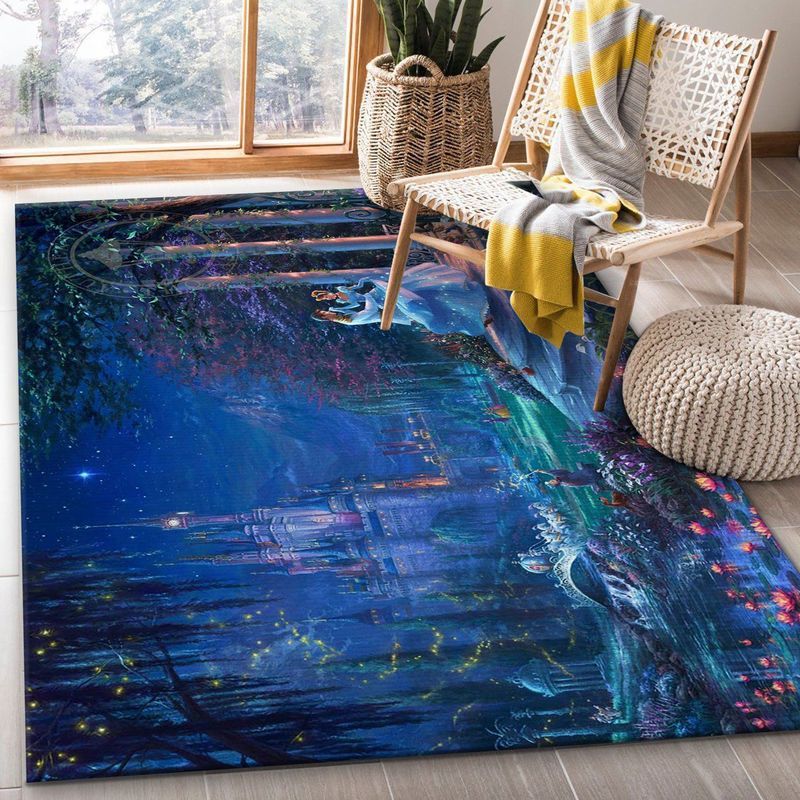 Cinderella Dancing With Prince In Wonderland Carpet Area Rug