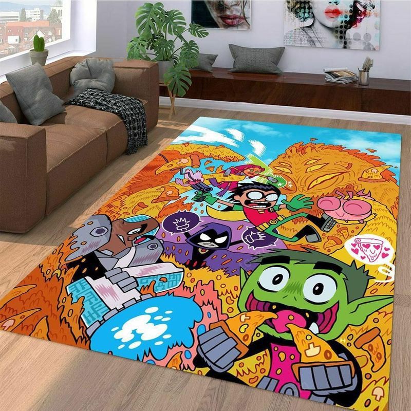 Cartoon Teen Titans Carpet Area Rug