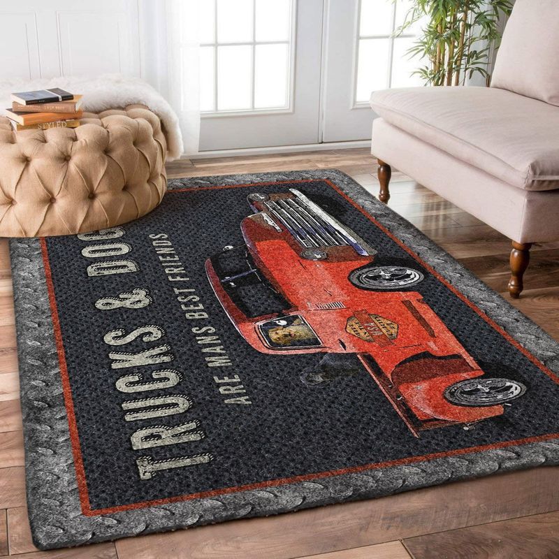 Truck and Dog Best Friend Carpet Area Rug