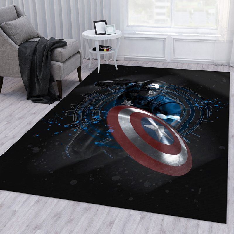 Captain America Marvel Superhero The Shield Carpet Area Rug