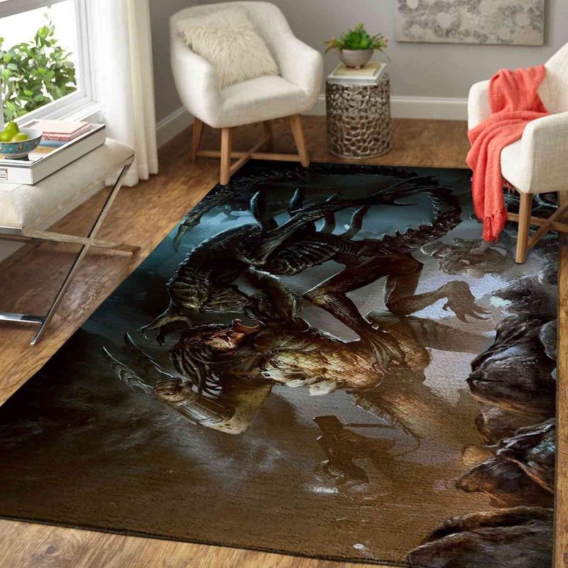 Alien Vs Predator 3 Carpet Area Rug