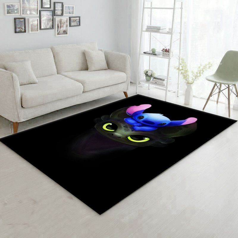 Stitch Toothless Cute Carpet Area Rug