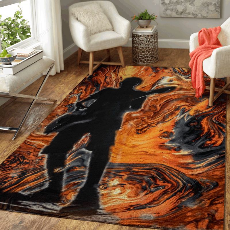 The Shadow Guitarist Music Arts Art Carpet Area Rug