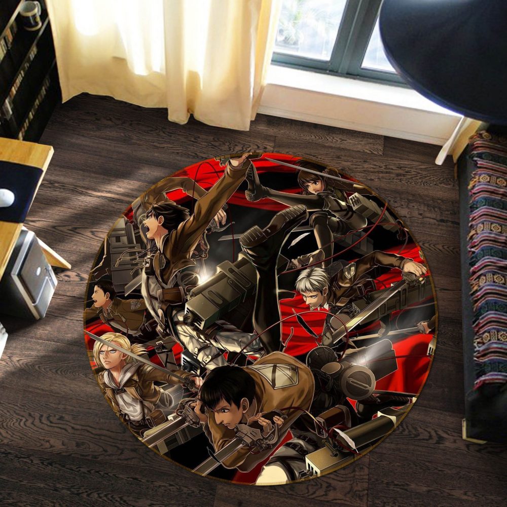 Attack On Titan Anime 16 Round Carpet Area Rug