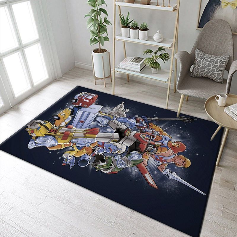 80s Cartoons He Man Voltron Thundercat Carpet Area Rug