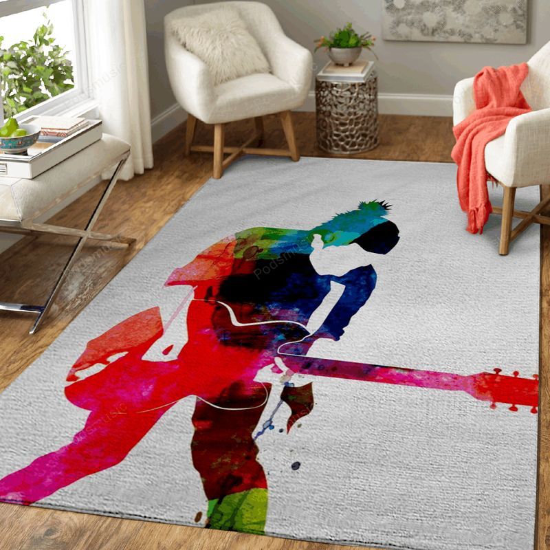 Thom Yorke Watercolor Music Art Carpet Area Rug