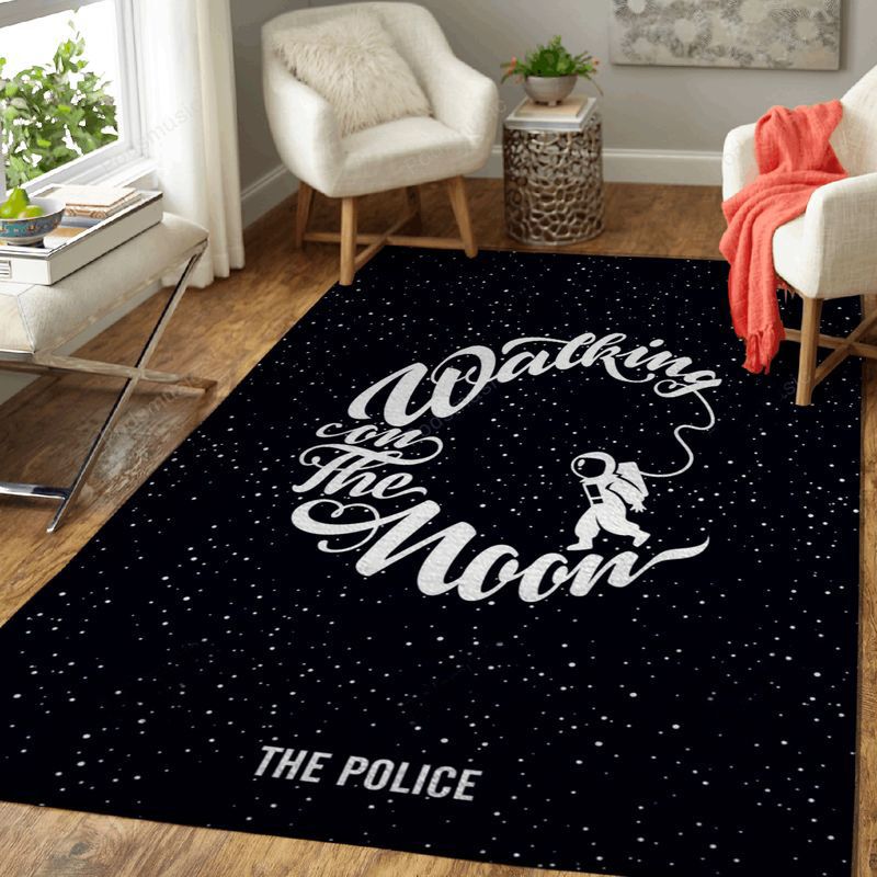 Walking On The Moon Music Art Carpet Area Rug