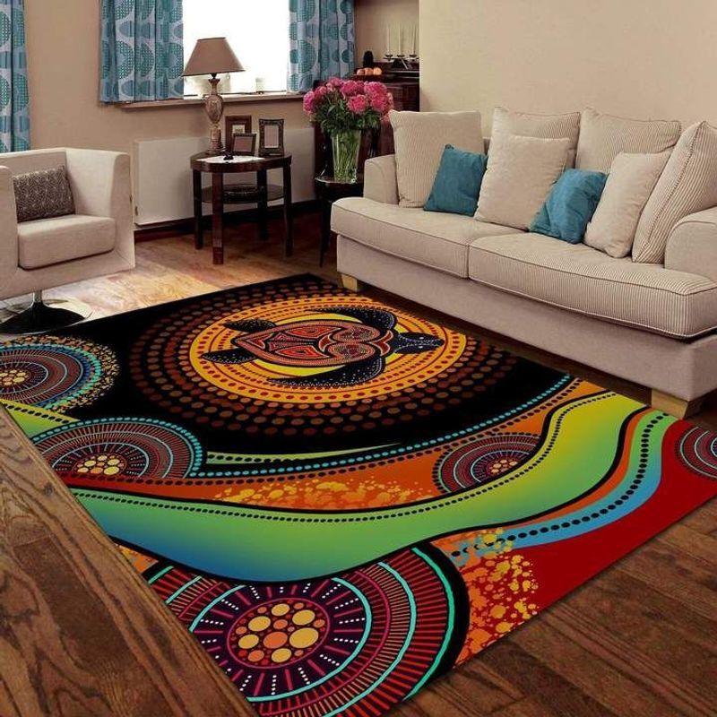 Aboriginal Turtle Carpet Area Rug