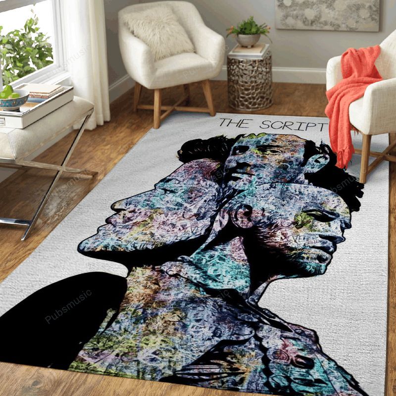 The Script Pop Music Art Carpet Area Rug