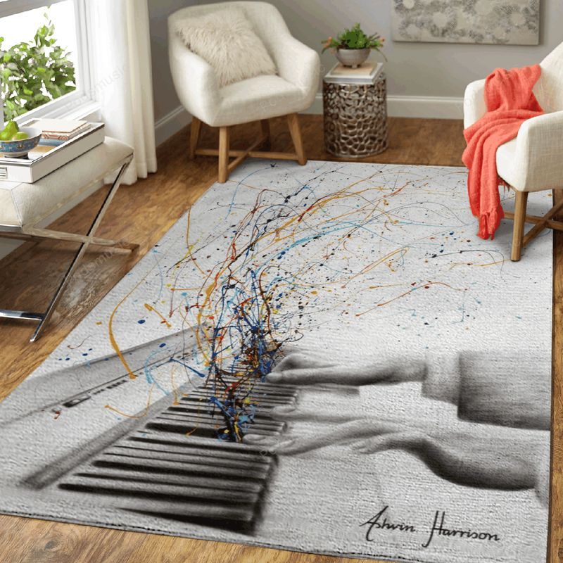 The Keyboard Solo Music Art Carpet Area Rug