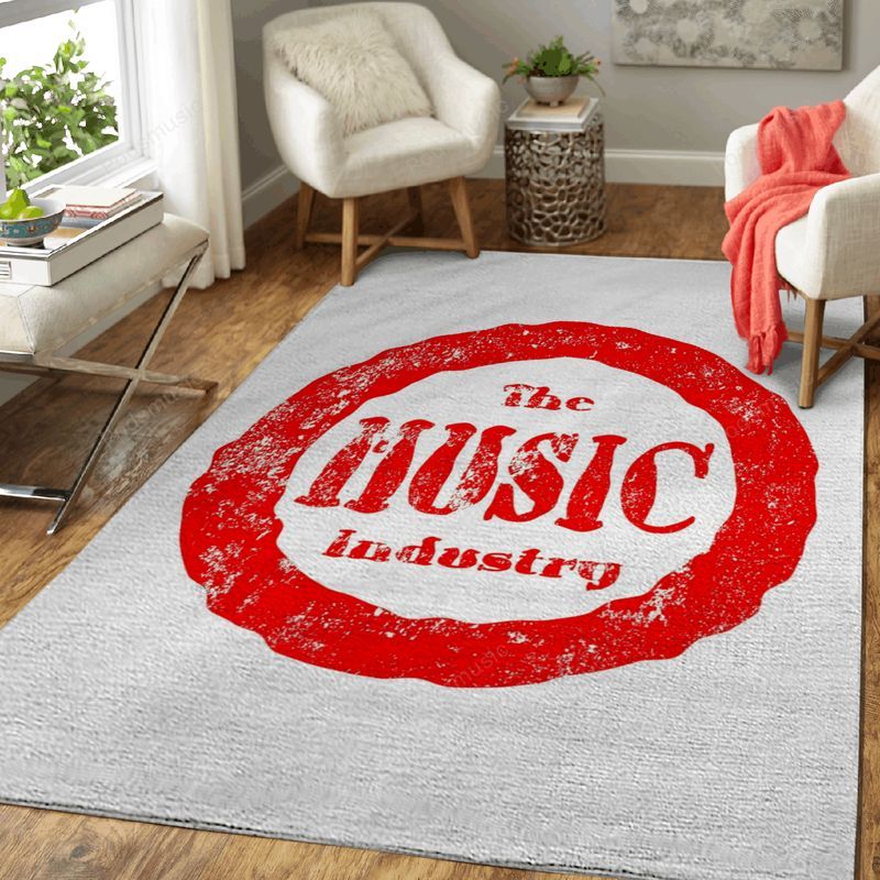 The Music Industry Red Ink Music Art Carpet Area Rug