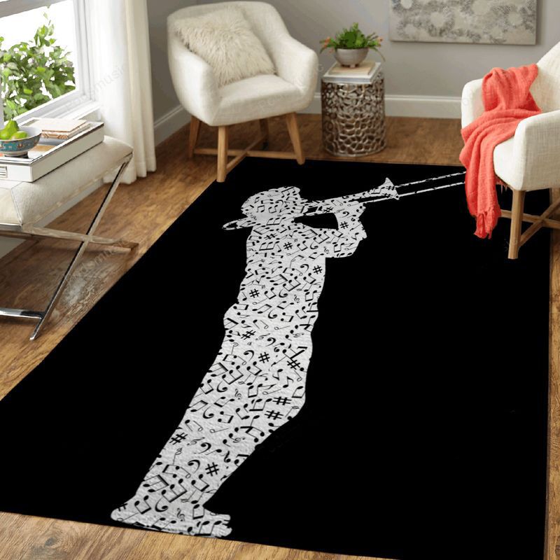 Trombone Player Music Art Carpet Area Rug