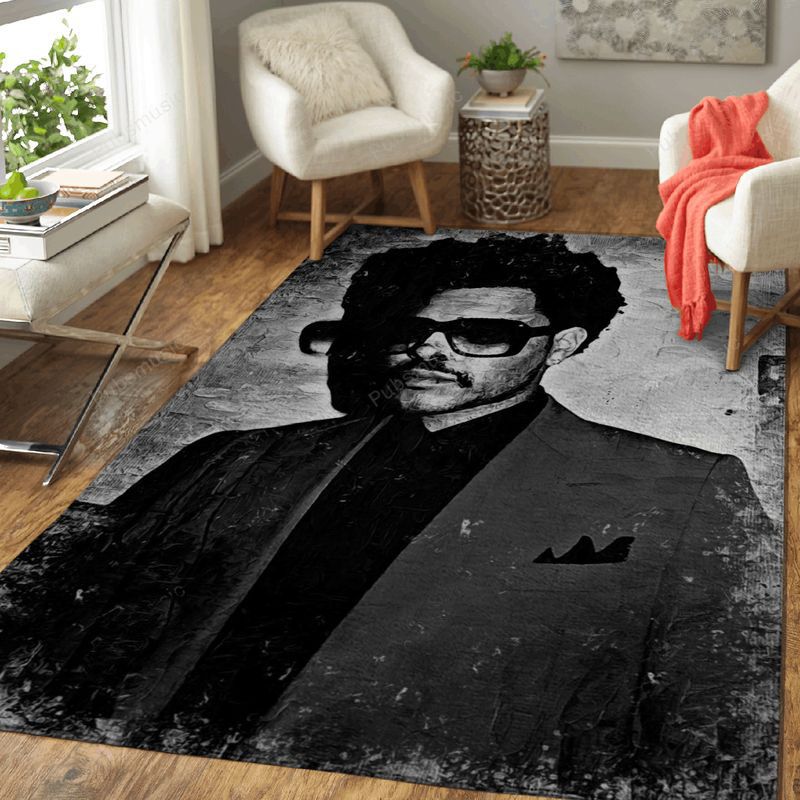 Theweeknd Music Monochrome Art Carpet Area Rug