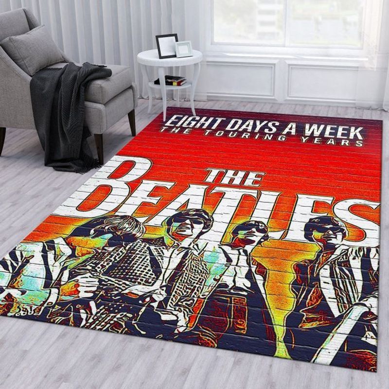 The Beatles Retro Painting Eight Days A Week The Touring Years Carpet Area Rug
