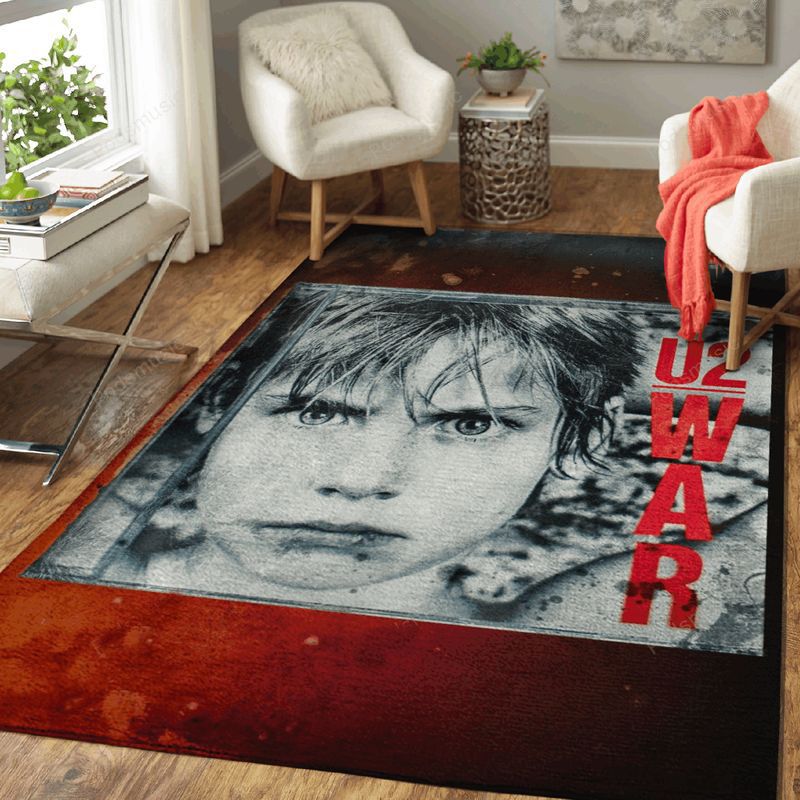 U2 War Music Vintage Artwork Art Carpet Area Rug