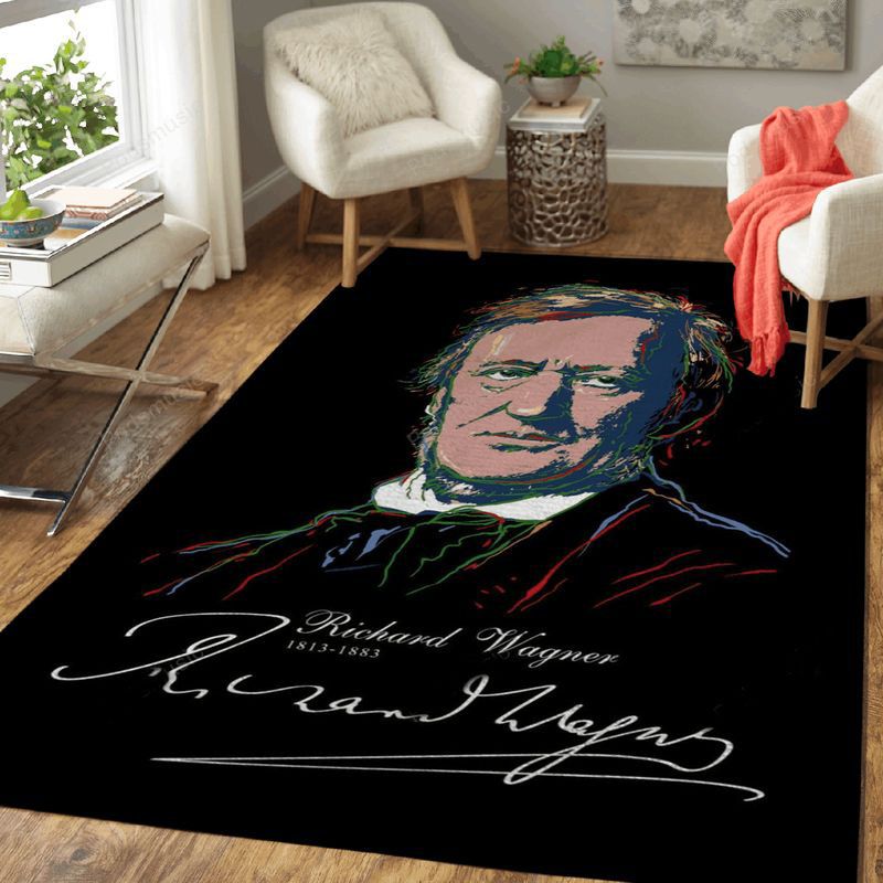 Wagner Colorful Portrait Music Art Carpet Area Rug