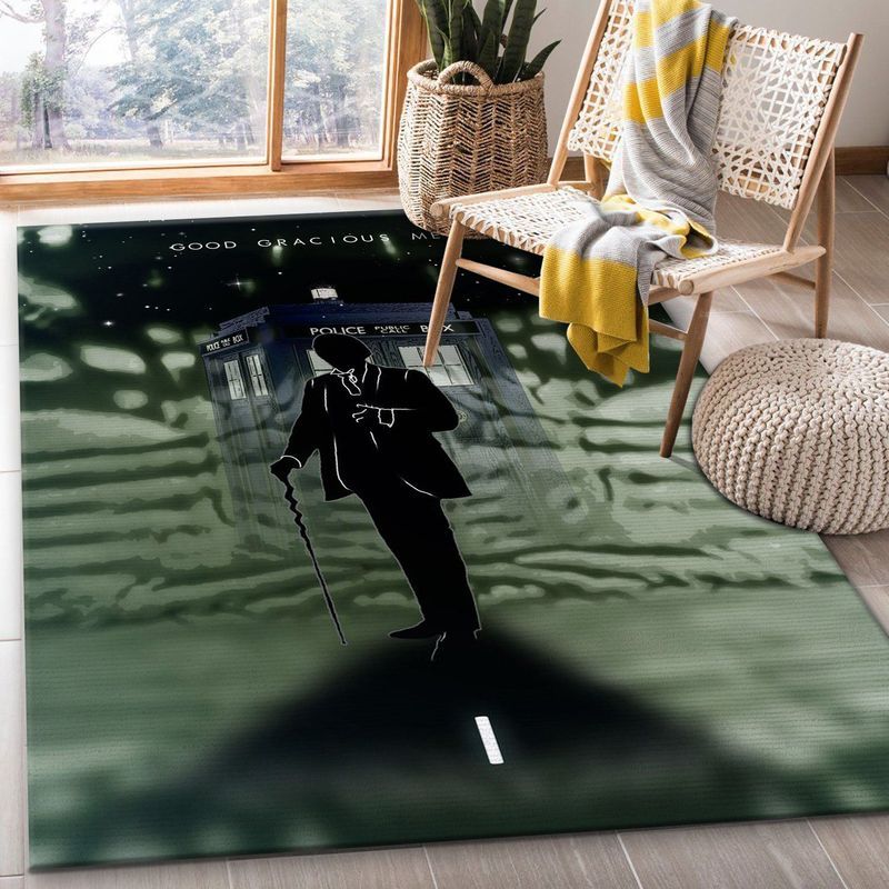 1st Doctor With Tardis Carpet Area Rug