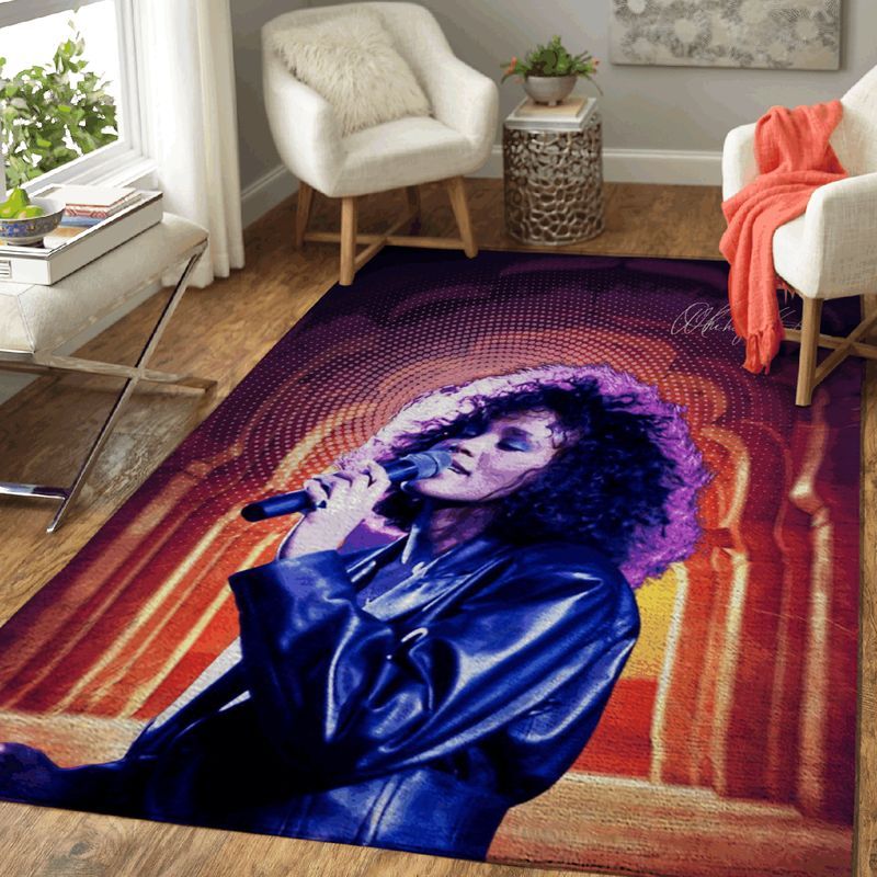 Whitney Houston Music Art Carpet Area Rug