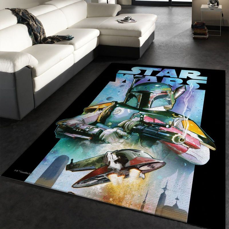 Boba Fett Dark Side Vs Light Side Carpet Area Rug