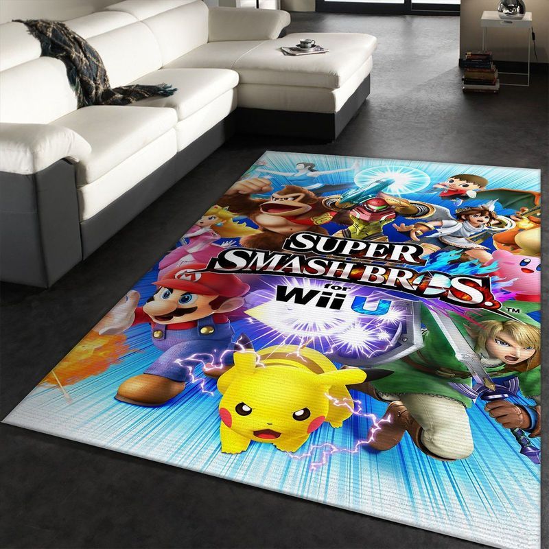 Super Smash Bros Ultimate Game Nintendo Switch Carpet Area Rug