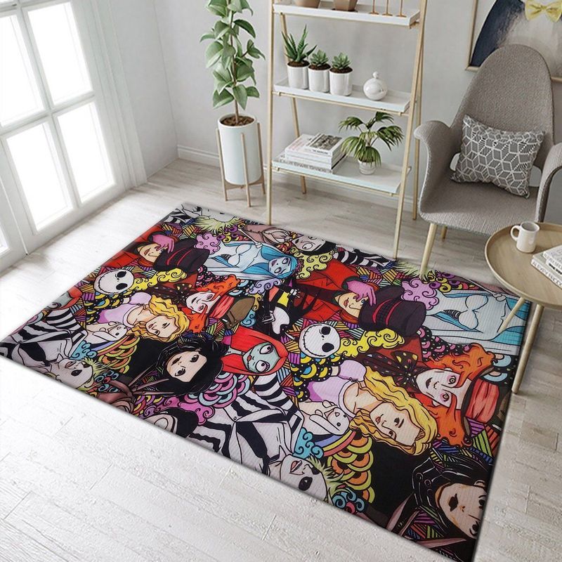 The Nightmare Before Christmas Jack Skellington Family II Carpet Area Rug
