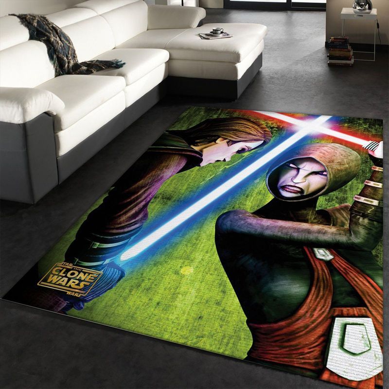 Anakin Vs Asajj Star War Character Carpet Area Rug