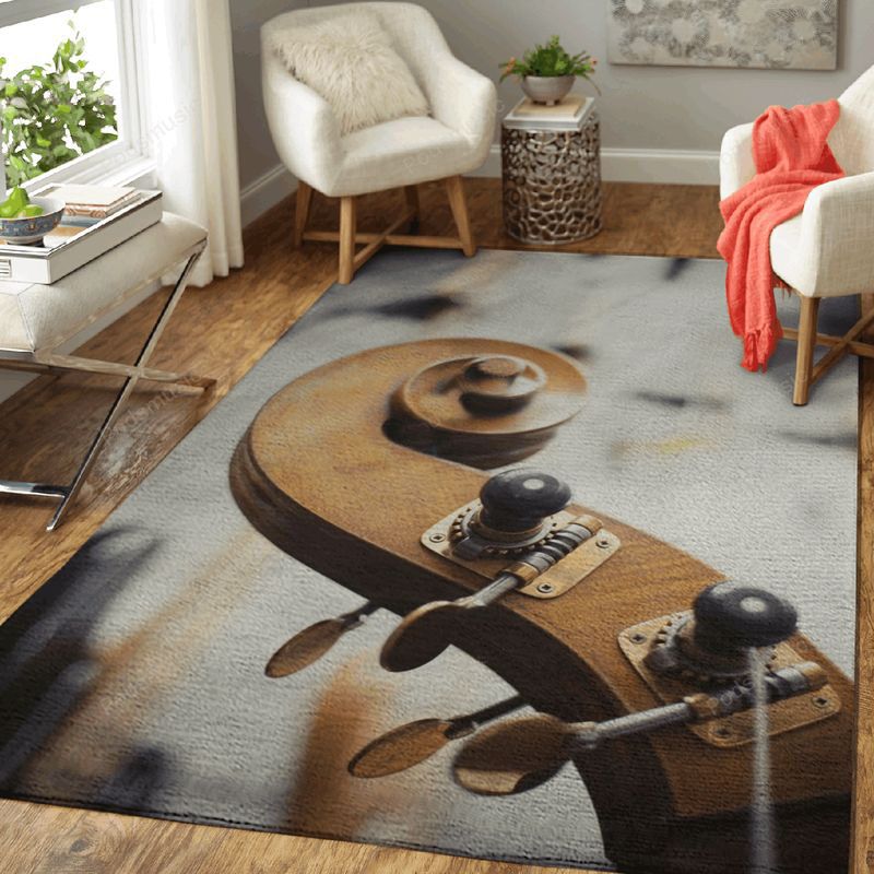 The Double Bass Lover Music Art Carpet Area Rug
