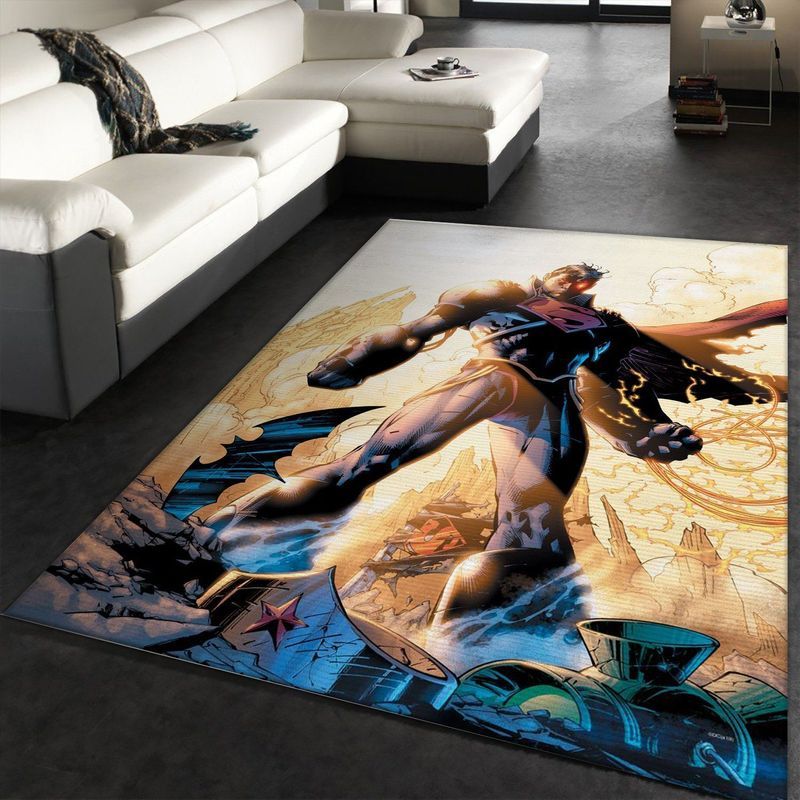The Champion Super Man vs Wonder Woman Carpet Area Rug