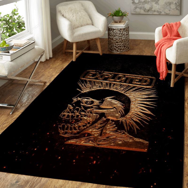 The Exploited Music Symbols Art Carpet Area Rug