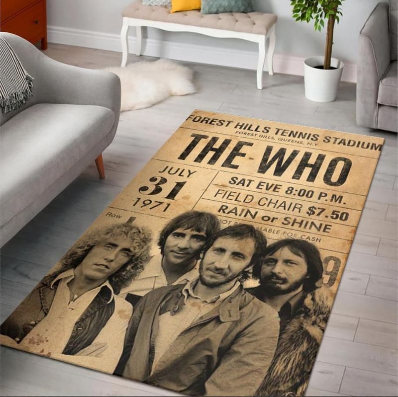The Who Rock Band Carpet Area Rug