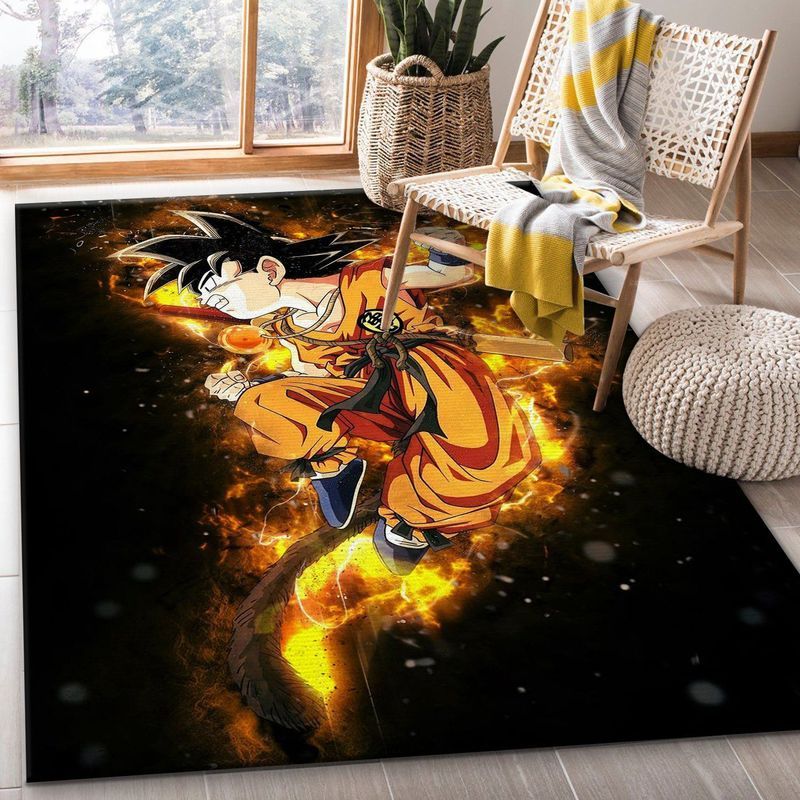 Anime Son Goku Dragon Ball Jump Carpet Area Rug