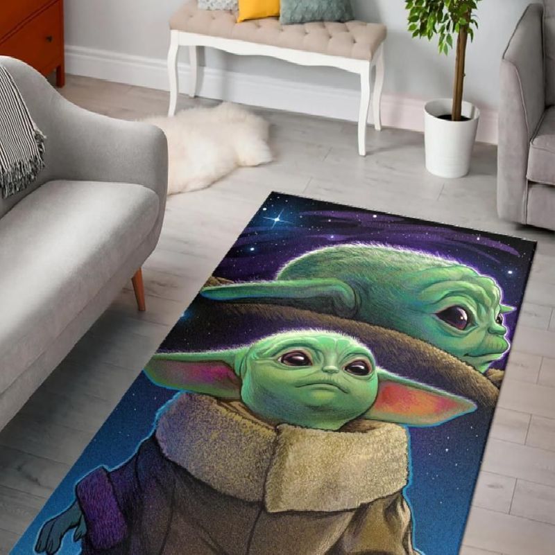 Baby Yoda Cute The Mandalorian Star Wars Movies Carpet Area Rug 3