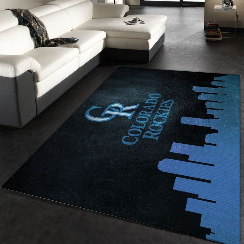 Colorado Rockies Skyline Carpet Area Rug