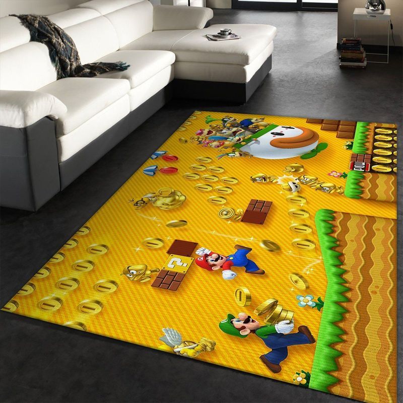 Super Paper Mario Gaming Carpet Area Rug 2