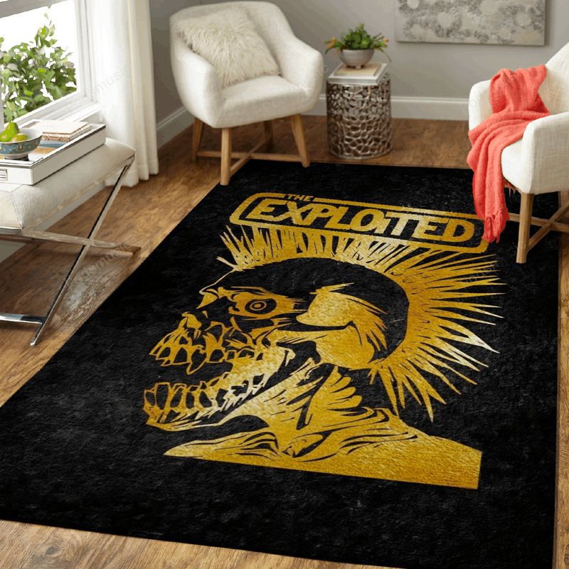 The Exploited Gold Badges Art Carpet Area Rug