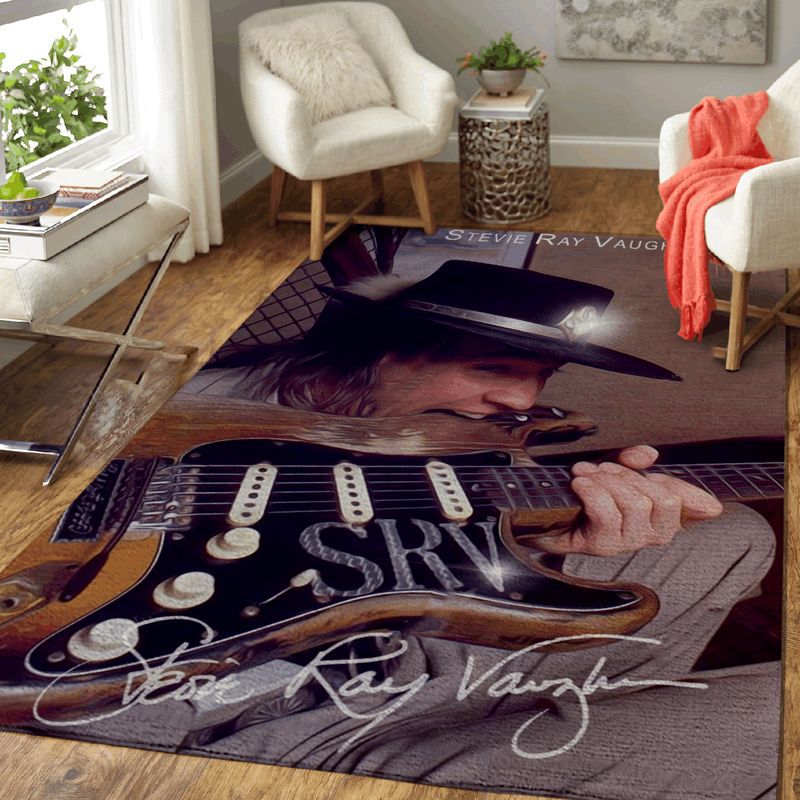Stevie Ray Vaughan Musican 3 Carpet Area Rug