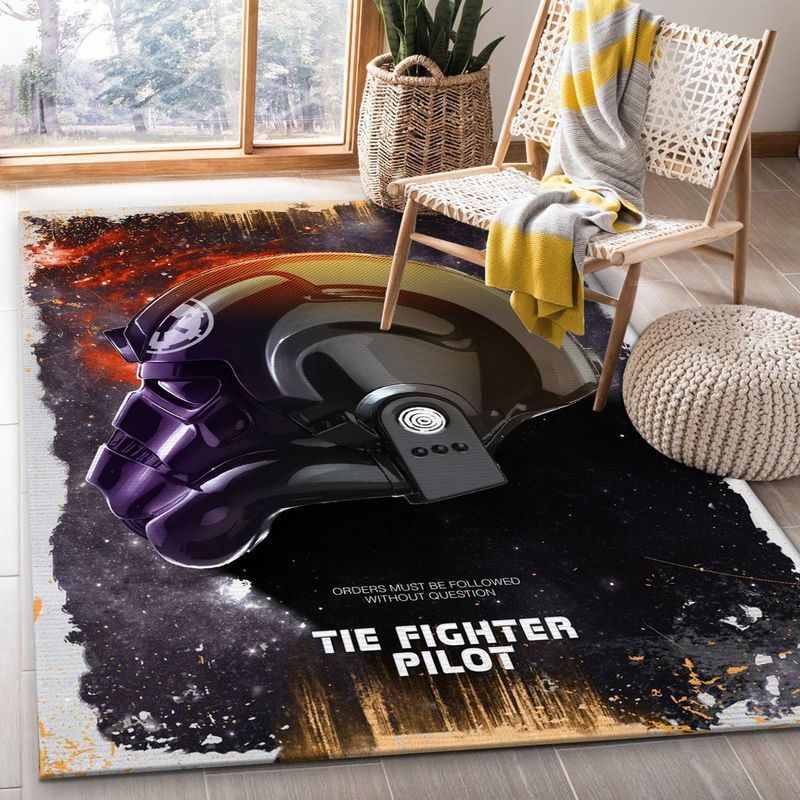 Tie Fighter Pilot Star Wars Helmets Arts Carpet Area Rug