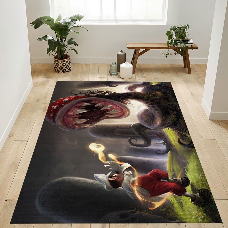Super Mario Bros Piranha Plant Representation Art And Craft Carpet Area Rug