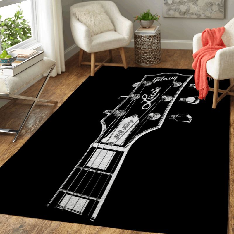 Bb King Lucille Guitars Music Art Carpet Area Rug