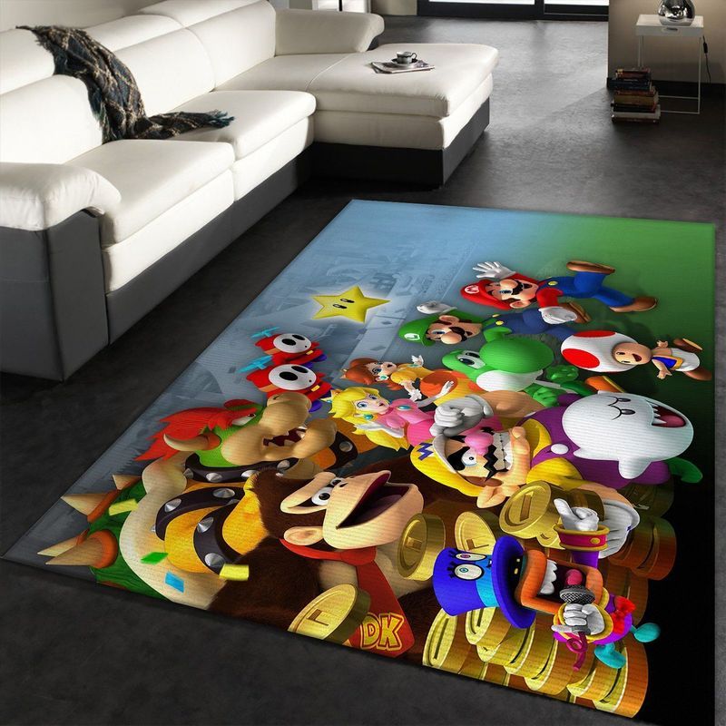 Super Paper Mario Gaming Carpet Area Rug 3