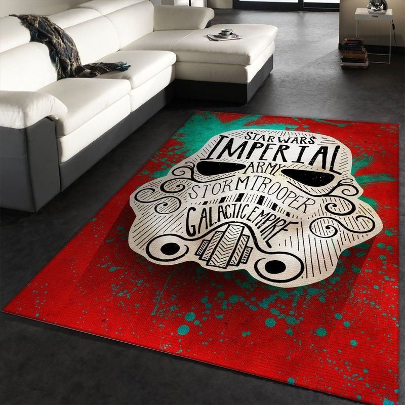 StormTrooper Helmet Doodle Star War Carpet Area Rug